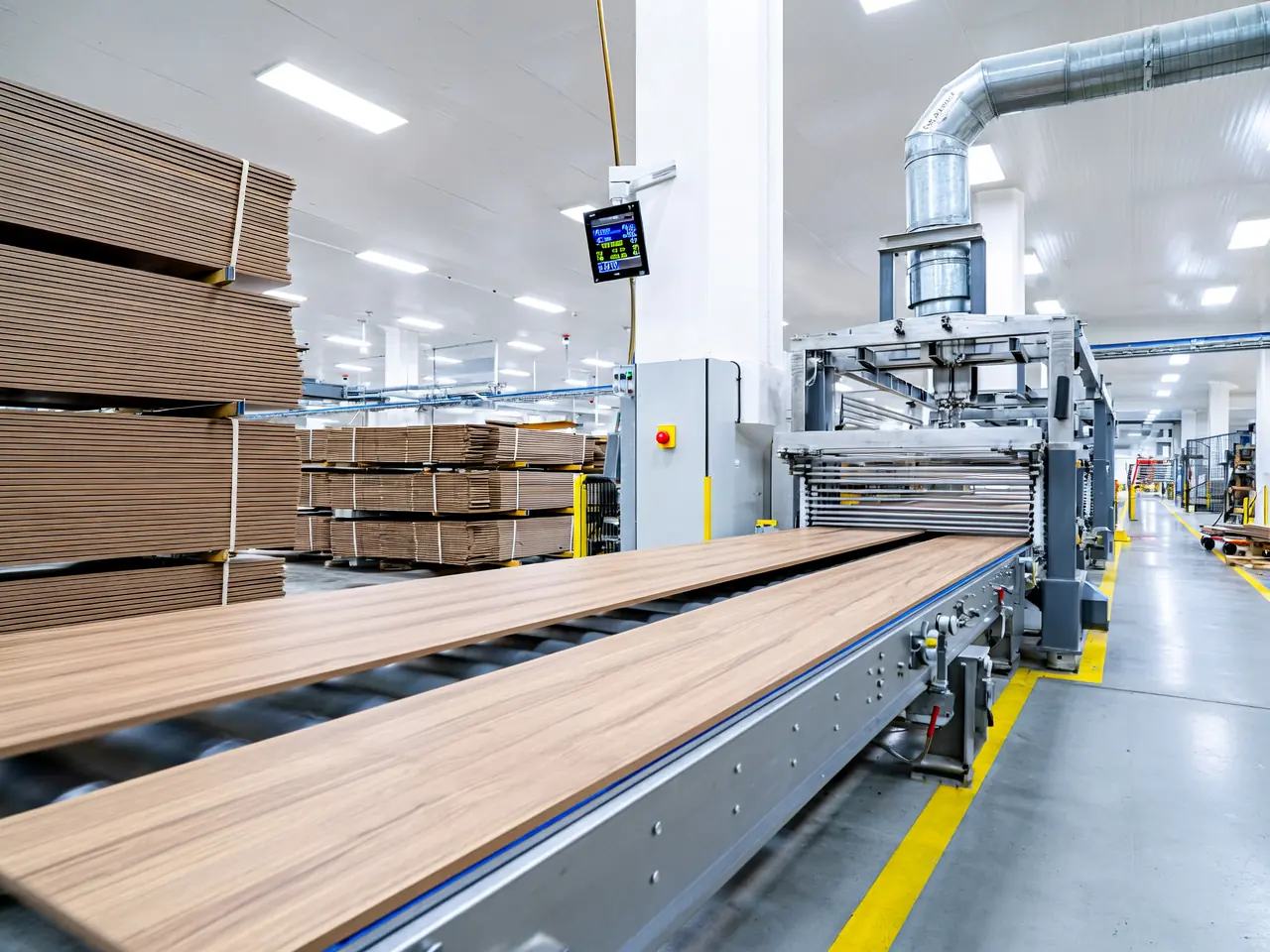 Engineered wood flooring production line for bulk orders and quality-controlled manufacturing