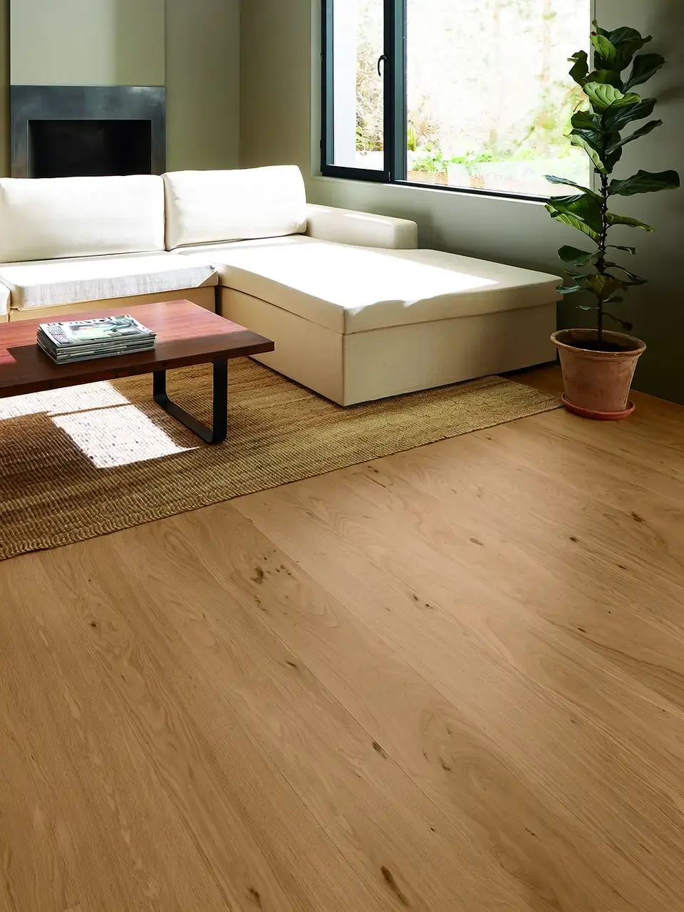 Natural tone engineered wood flooring for residential and hospitality projects